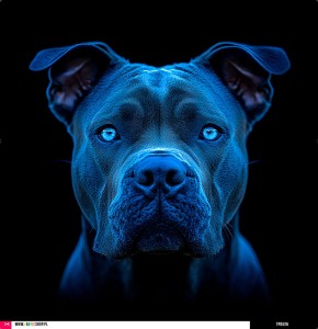 Panel welurowy - poduszka 48x48 - amstaff blue