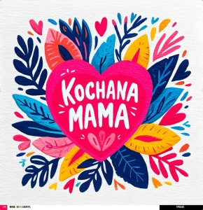 Panel welurowy - poduszka 48x48 - kochana mama