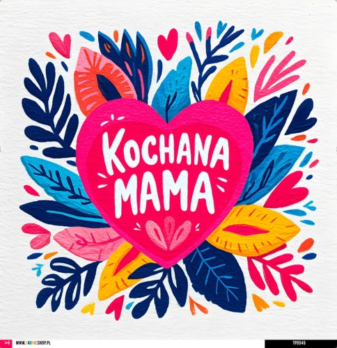 Panel welurowy - poduszka 48x48 - kochana mama
