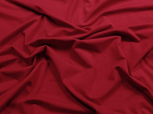 Dzianina jersey bawełniany - ciemny czerwony (red)