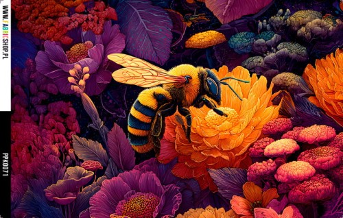 Panel wodoodporny 30x20 - PPK0071 - pszczoła w kwiatach