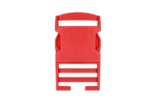 Klamra plastikowa 40 mm - czerwona - przód
