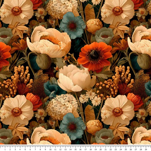 Dresówka - maki w jesiennym ogrodzie - podgląd