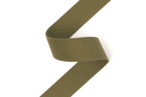 Taśma nośna bawełniana 30 mm - khaki - podgląd