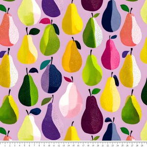 Tkanina bawełniana - kolorowe gruszki