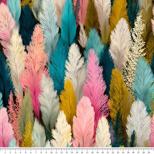 Welur tapicerski - Kompozycja letnich barw - trawy