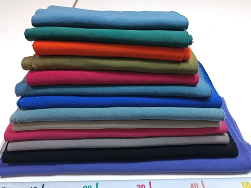 Zestaw - 13 kawałków dresówki drapanej jednokolorowej (od 28cm do 49cm)