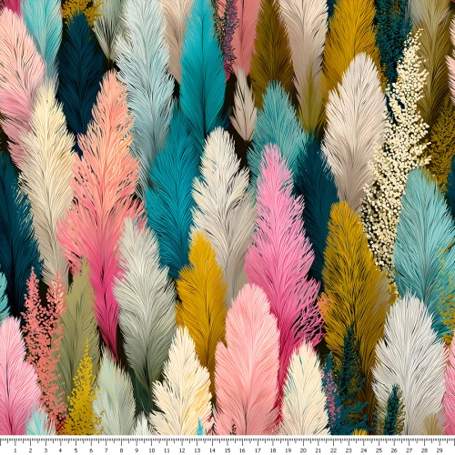 Dzianina jersey - Kompozycja letnich barw - trawy