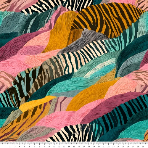 Tkanina wodoodporna - Kompozycja letnich barw - zebra