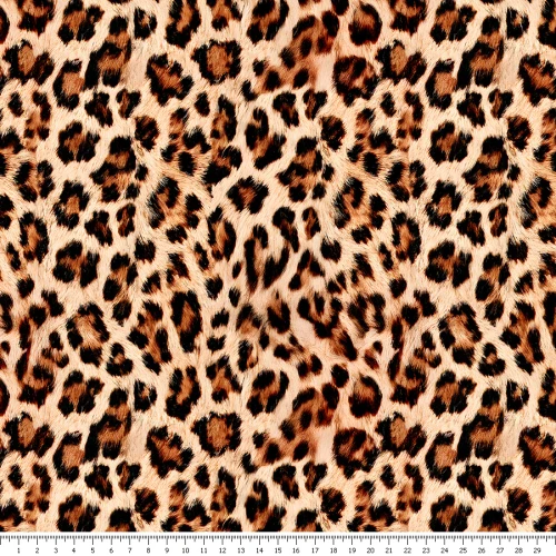 Welur tapicerski - imitacja futra - cętki leoparda - podgląd